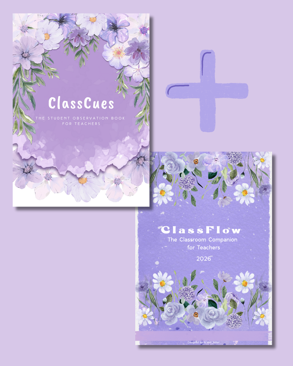 Teacher Toolkit Bundle | Purple Florals | ClassFlow + ClassCues Printable PDFs