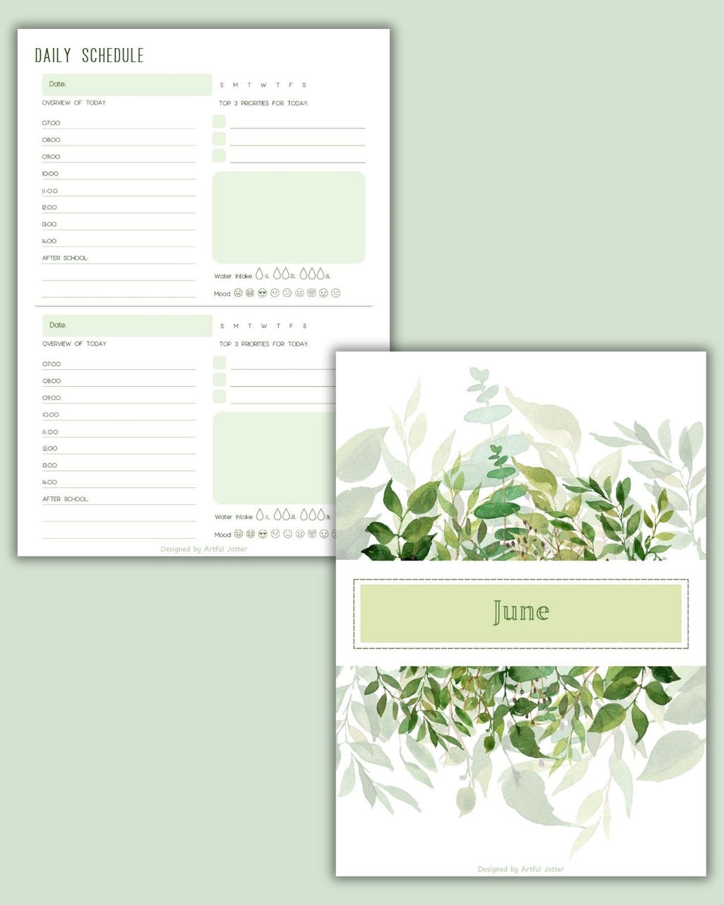 Interior preview of ClassFlow daily schedule and notes pages