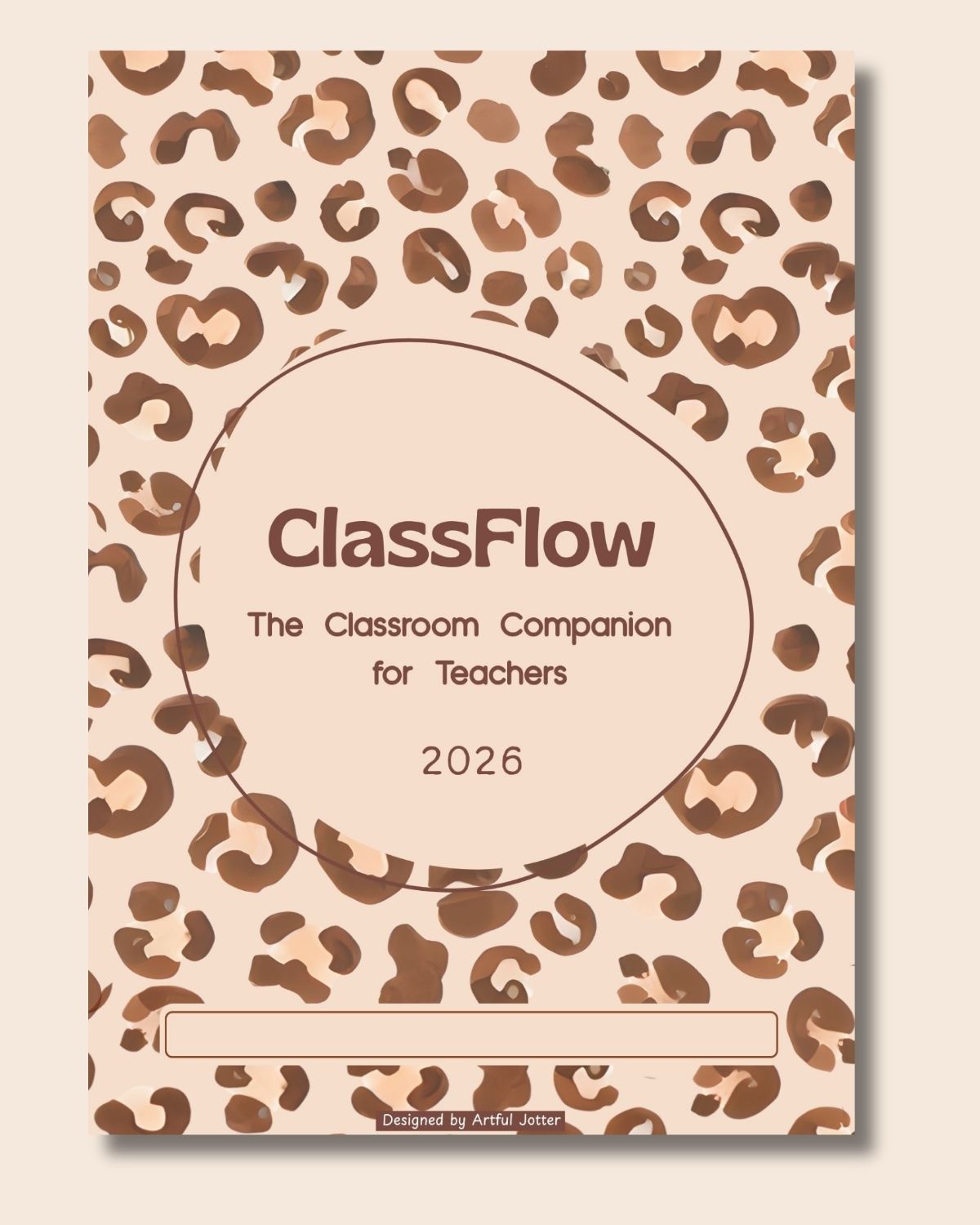 ClassFlow Teacher Planner — Neutral Leopard printable cover